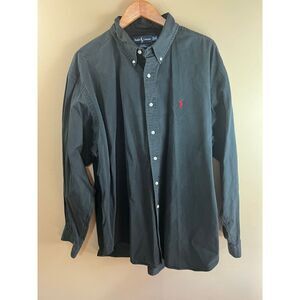 Vintage‎ Ralph Lauren Black Blake Long Sleeve Button Down Shirt / Mens XXL